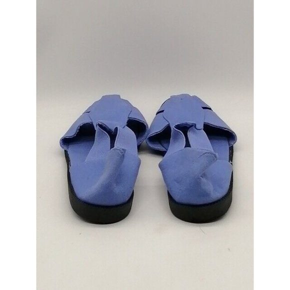 ComfortEase Womens Sandal Purple Cotton Slip On Shoe Stretch Straps Flat Heel 11 - Picture 4 of 12